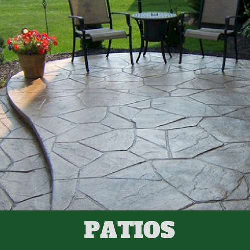 Residential patio in Norwalk, CT with a stamped finish.